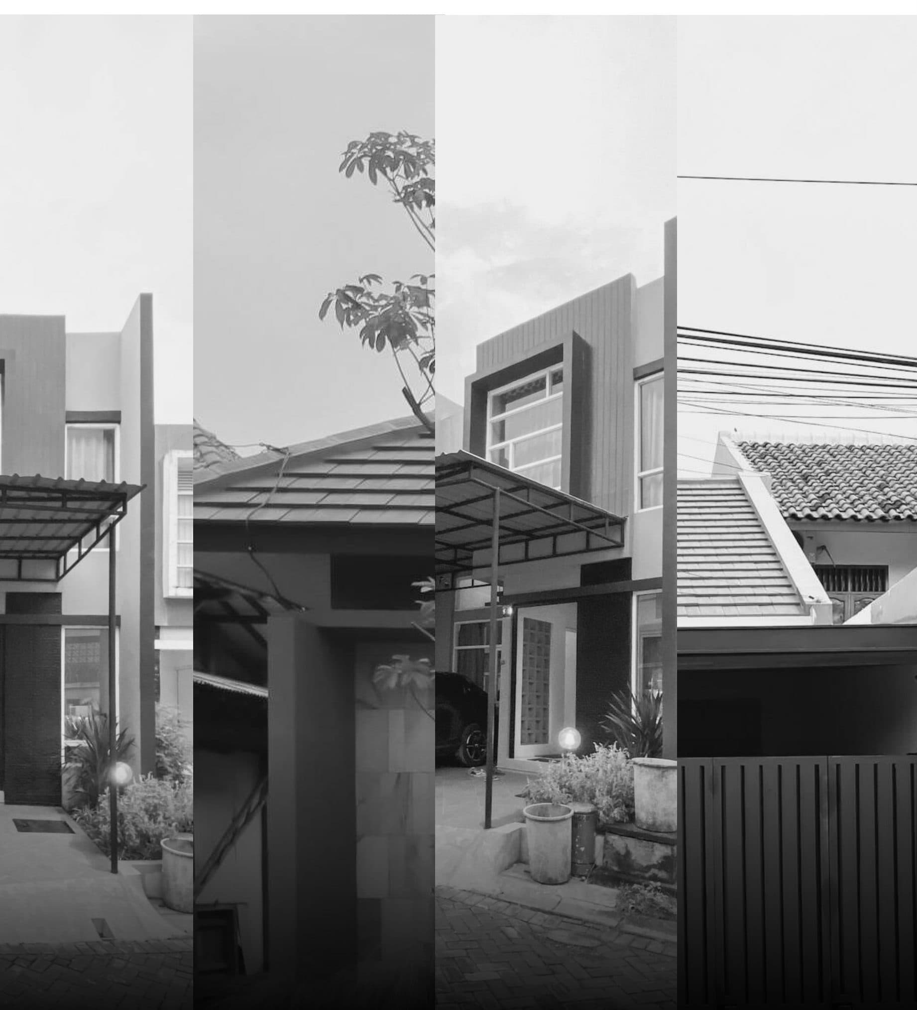 Kolase foto rumah tinggal hasil desain MR Arsitek